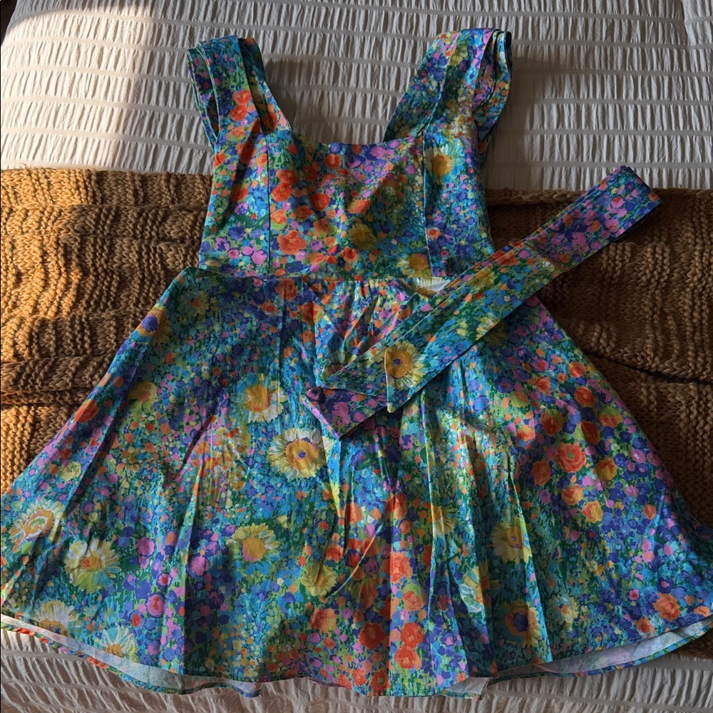 Floral Sleeveless Dress with Belt. ShowMeYourMumu - size XS